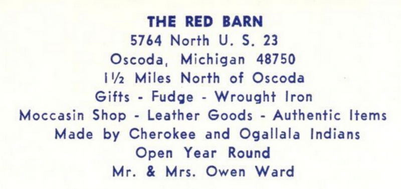 Red Barn of Oscoda - Vintage Postcard (newer photo)